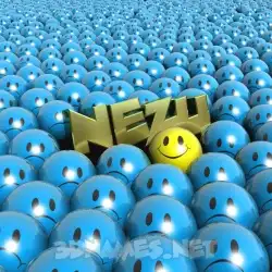 nezu in Special Smileys style - 3D name wallpaper