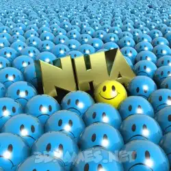nha in Special Smileys style - 3D name wallpaper
