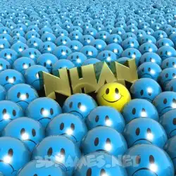 nhan in Special Smileys style - 3D name wallpaper