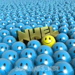 nhel in Special Smileys style - 3D name wallpaper
