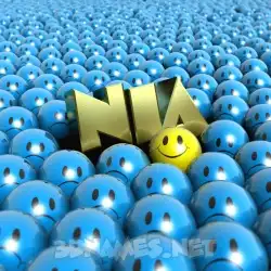 nia in Special Smileys style - 3D name wallpaper