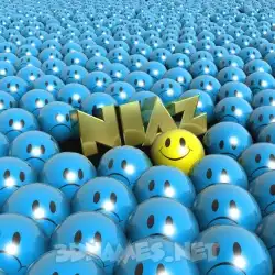 niaz in Special Smileys style - 3D name wallpaper