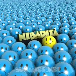 nibadita in Special Smileys style - 3D name wallpaper
