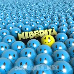 nibedita in Special Smileys style - 3D name wallpaper