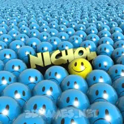 nichol in Special Smileys style - 3D name wallpaper