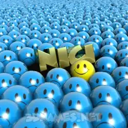 nici in Special Smileys style - 3D name wallpaper