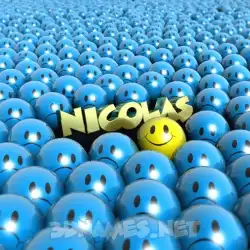 nicolas in Special Smileys style - 3D name wallpaper