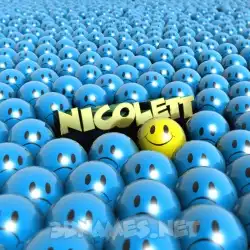 nicolett in Special Smileys style - 3D name wallpaper