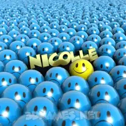 nicolle in Special Smileys style - 3D name wallpaper