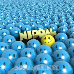 niddal in Special Smileys style - 3D name wallpaper