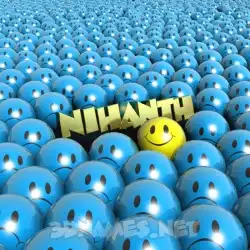 nihanth in Special Smileys style - 3D name wallpaper