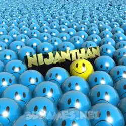 nijanthan in Special Smileys style - 3D name wallpaper