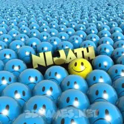 nijath in Special Smileys style - 3D name wallpaper