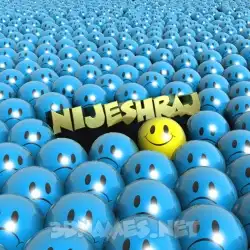 nijeshraj in Special Smileys style - 3D name wallpaper