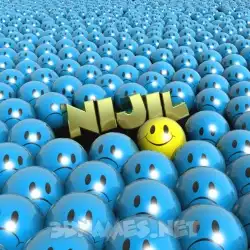 nijil in Special Smileys style - 3D name wallpaper