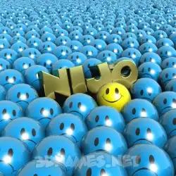 nijo in Special Smileys style - 3D name wallpaper