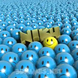 nikh in Special Smileys style - 3D name wallpaper