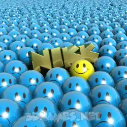 nikk in Special Smileys style - 3D name wallpaper
