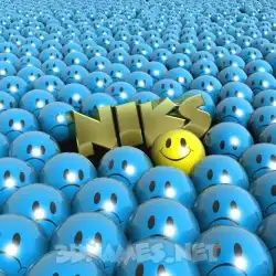 niks in Special Smileys style - 3D name wallpaper