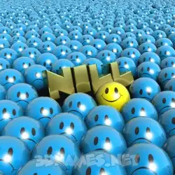 nill in Special Smileys style - 3D name wallpaper