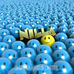 nilla in Special Smileys style - 3D name wallpaper