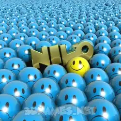 nilo in Special Smileys style - 3D name wallpaper