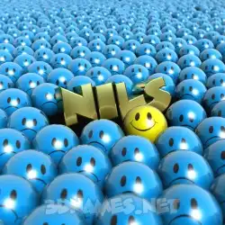 nils in Special Smileys style - 3D name wallpaper