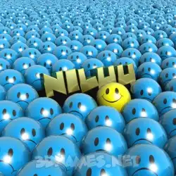 niluu in Special Smileys style - 3D name wallpaper
