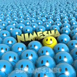 nimesha in Special Smileys style - 3D name wallpaper