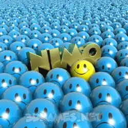 nimo in Special Smileys style - 3D name wallpaper