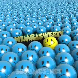 nimrasweety in Special Smileys style - 3D name wallpaper