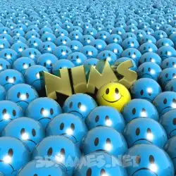 nims in Special Smileys style - 3D name wallpaper