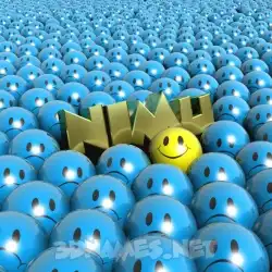 nimu in Special Smileys style - 3D name wallpaper