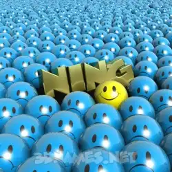 ning in Special Smileys style - 3D name wallpaper