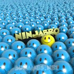 ninjabro in Special Smileys style - 3D name wallpaper