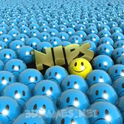 nips in Special Smileys style - 3D name wallpaper