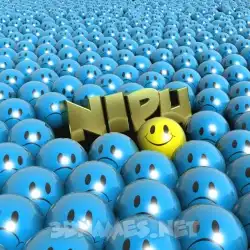 nipu in Special Smileys style - 3D name wallpaper