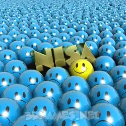 nisa in Special Smileys style - 3D name wallpaper
