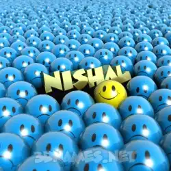 nishal in Special Smileys style - 3D name wallpaper