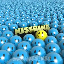 nissrine in Special Smileys style - 3D name wallpaper