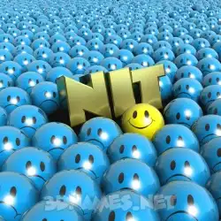 nit in Special Smileys style - 3D name wallpaper