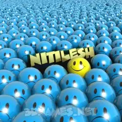 nitilesh in Special Smileys style - 3D name wallpaper