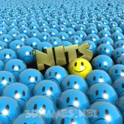 nits in Special Smileys style - 3D name wallpaper