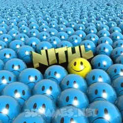 nitul in Special Smileys style - 3D name wallpaper