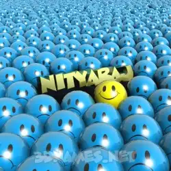 nityaraj in Special Smileys style - 3D name wallpaper