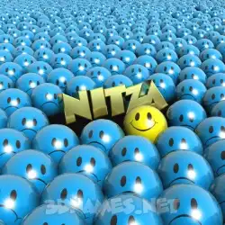 nitza in Special Smileys style - 3D name wallpaper