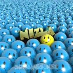 nizla in Special Smileys style - 3D name wallpaper