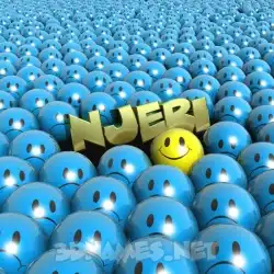 njeri in Special Smileys style - 3D name wallpaper