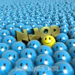 njod in Special Smileys style - 3D name wallpaper