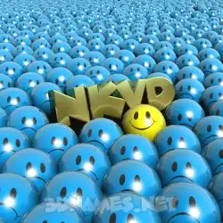nkvd in Special Smileys style - 3D name wallpaper